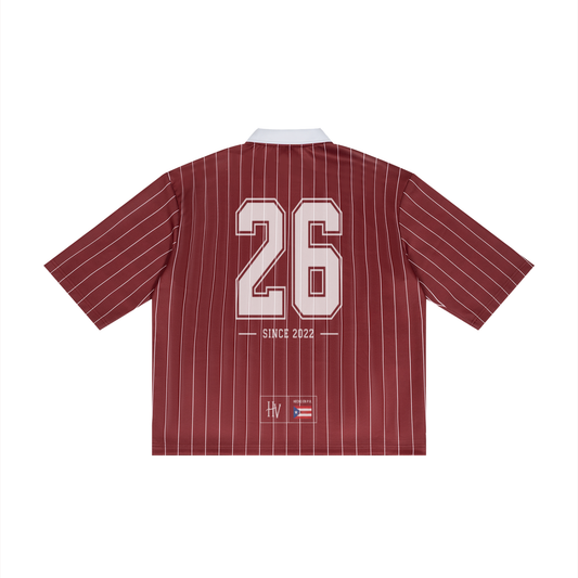 Unisex Pinstripe Collared Soccer Jersey