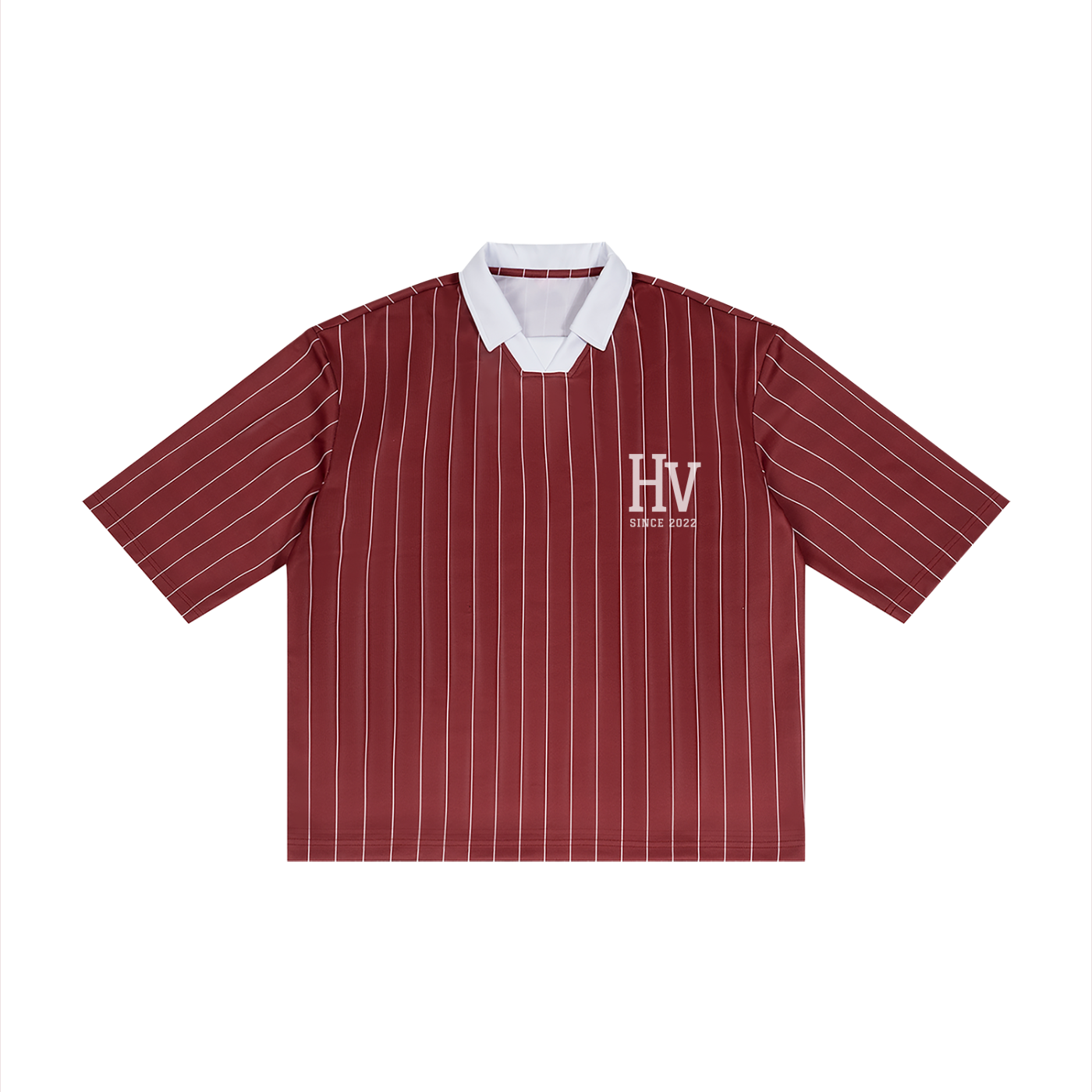 Unisex Pinstripe Collared Soccer Jersey