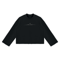Unisex Mock Neck Raw Edge Boxy Sweatshirt