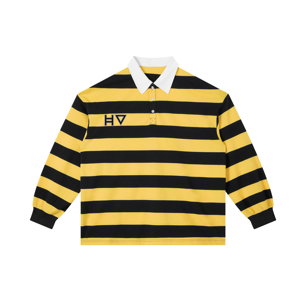 Color Block Stripe Polo Shirt
