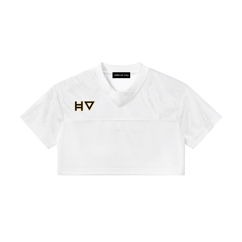 Women’s Cropped Paneled V-Neck Jersey