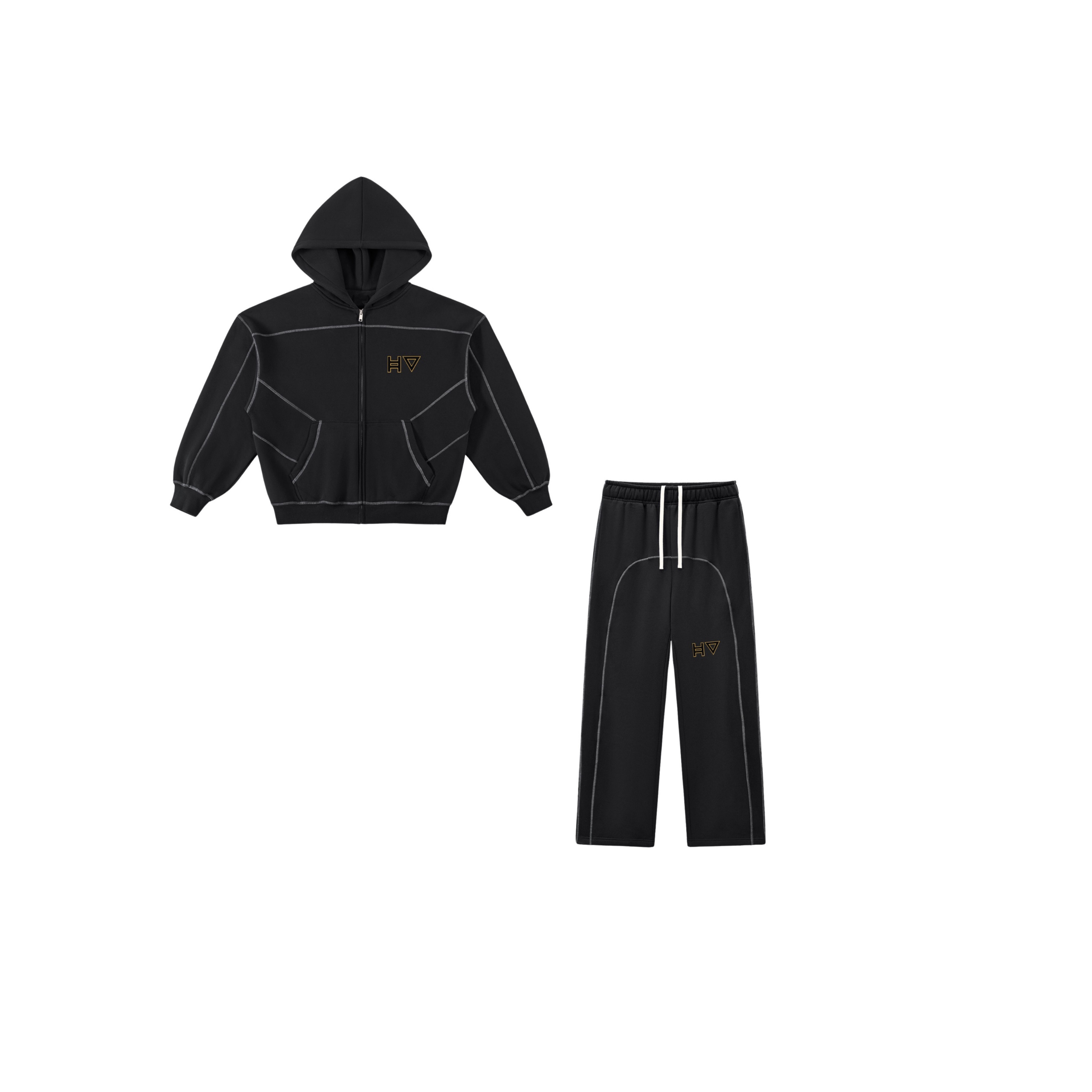 Contrast-Stitched Fleece Sweatpants