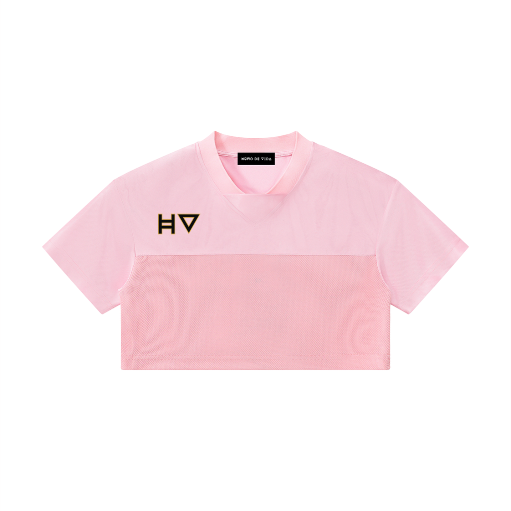 Women’s Cropped Paneled V-Neck Jersey