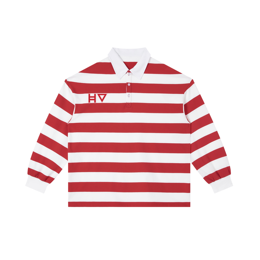 Color Block Stripe Polo Shirt