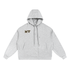 Boxy Button Placket Hoodie
