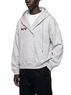 Boxy Button Placket Hoodie