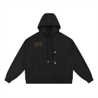 Boxy Button Placket Hoodie