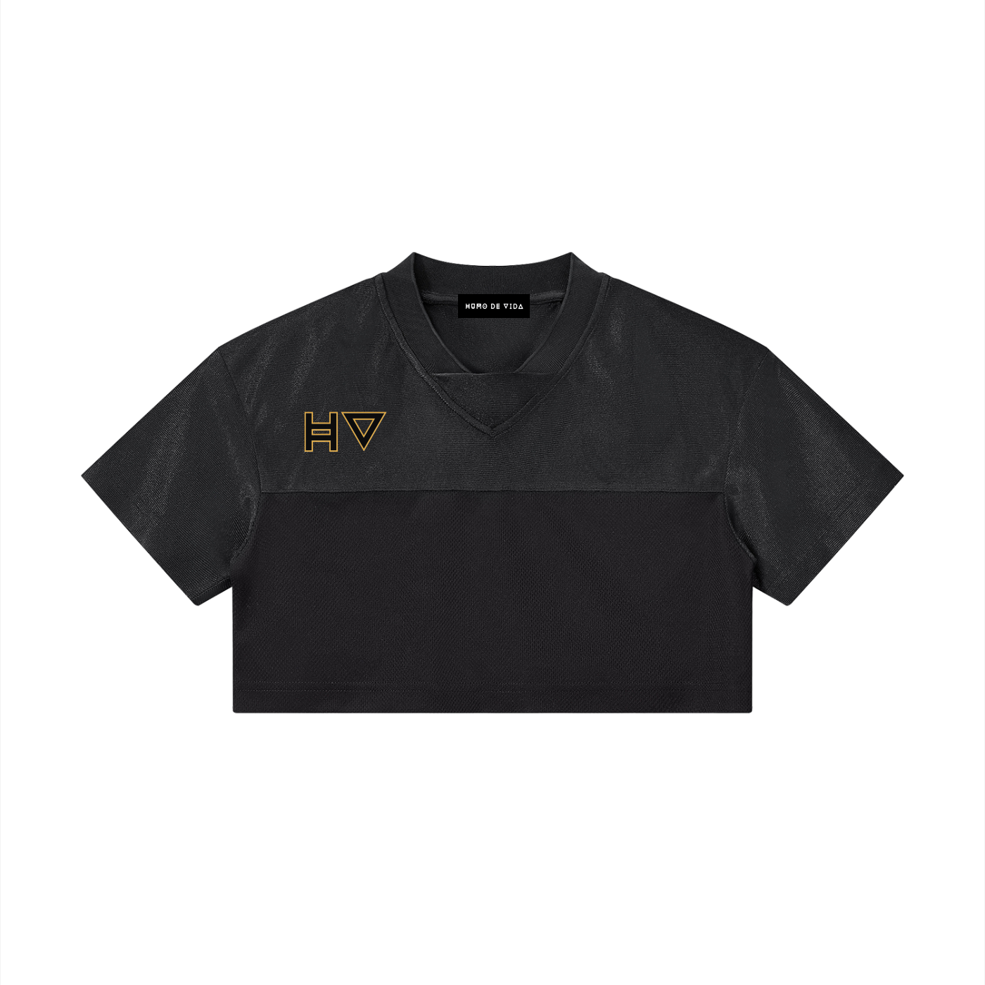 Women’s Cropped Paneled V-Neck Jersey